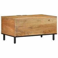 Salontafel 80x50x40 cm massief mangohout bruin - thumbnail