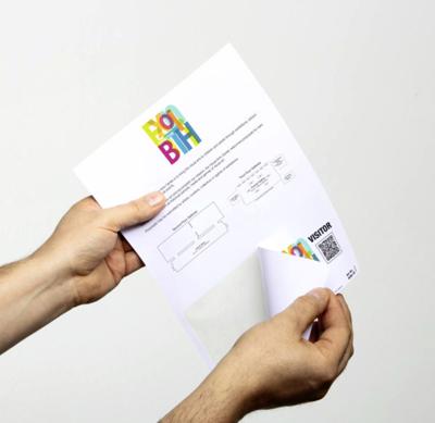 Badge Durable bezoekers 97x86mm 100 stuks Badge Durable bezoekers 97x86mm 100 stuks