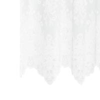 VidaXL Kantgordijn met gordijnen bloemen wit 100 x 150 cm polyester - thumbnail