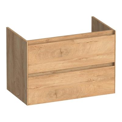 Brauer Inspire - Onderkast 80 cm - met 2 Softclose Lades Greeploos en 1 Sifon Uitsparing - Forest Tan