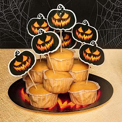 Papieren bordjes Creepy Pumpkin 10 stuks Halloween Boland Timstor - Timstor