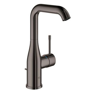 GROHE Essence New Wastafelkraan Opbouw - uitloop 12.7cm - L-size - hoge draaibare uitloop - waste - EcoJoy - hard graphite 32628a01