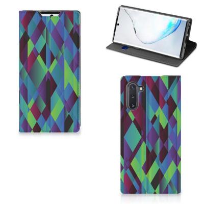 Samsung Galaxy Note 10 Stand Case Abstract Green Blue Samsung Galaxy Note 10 Stand Case Abstract Green Blue
