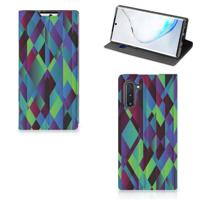 Samsung Galaxy Note 10 Stand Case Abstract Green Blue - thumbnail