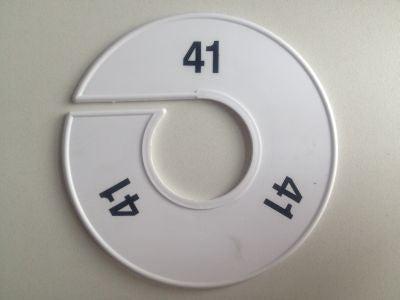 Maatring 11 cm wit/zwart 41