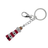 Sleutelhanger vuurtoren bling metaal 5cm - thumbnail