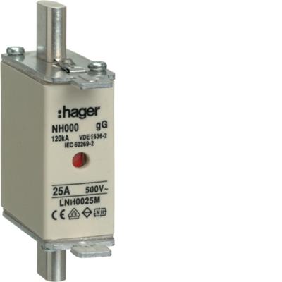 Hager Weber.fuses smeltpatroon (mes), DIN-grootte NH000, nom. (meet-)stroom Hager Weber.fuses smeltpatroon (mes), DIN-grootte NH000, nom. (meet-)stroom