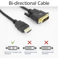ACT HDMI-A male naar DVI-D male adapterkabel. 5 meter - thumbnail