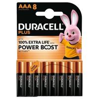 Batterij duracell plus powerboost 8x aaa | 10 stuks - thumbnail