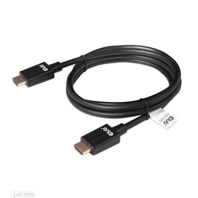 Club 3D ultra high speed hdmi 2.1 gecertificeerde kabel male-male (zwart, 1,5 meter, 4k 120hz, 8k 60hz, 48 gbps)