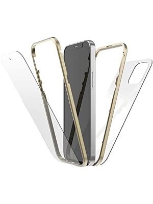 White Diamonds 360 Glas Cover Voor Apple IPhone 14 Goud White Diamonds 360 Glas Cover Voor Apple IPhone 14 Goud