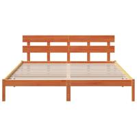 Bedframe met hoofdeinde Bruin 180 x 200 cm Massief grenenhout - thumbnail