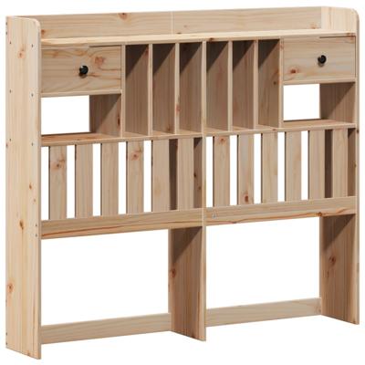 Bed met boekenkast zonder matras massief grenenhout 140x190 cm - thumbnail