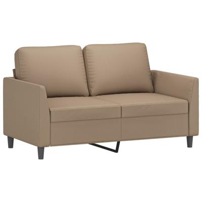 4-delige Loungeset met kussens kunstleer cappuccino