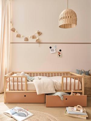 Kinderbed met grote opbergruimte 70x140 cm CACHE-RÊVES kaneel