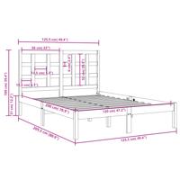 Bedframe massief hout 135x190 cm - thumbnail