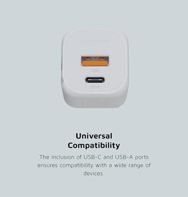 Xtorm GaN2-Ultra Charger 20W 1xUSB-C USB-A Oplader Wit - thumbnail
