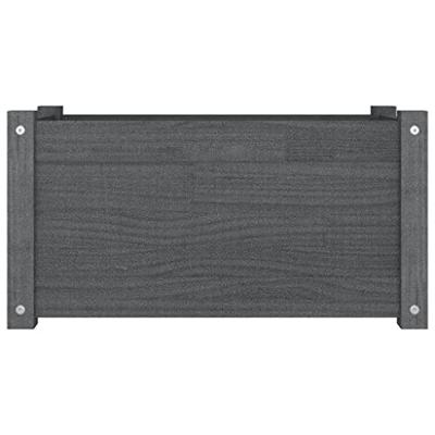 VidaXL Plantenbak 60x31x31 cm massief grenenhout grijs