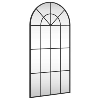 VidaXL Wandspiegel boog 50x100 cm ijzer zwart