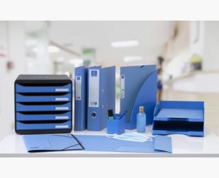 Pocketmap exacompta cleansafe a4 400gr blauw