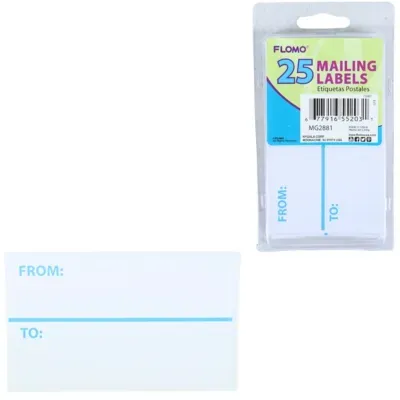 Verzendlabels 11,5 cm 25 stuks | 48 stuks