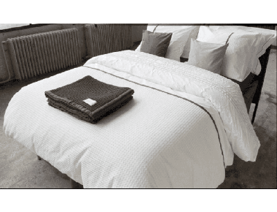 Dommelin Dommelin Dekbedovertrek Bari Percal 200TC Wit-Zwart 200x200/220 cm