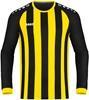 JAKO 4315K Shirt Inter Lm Kids - Zwart/Citroen - 140 - thumbnail