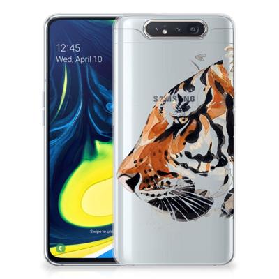 Smartphone hoesje Samsung Galaxy A80 Watercolor Tiger