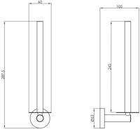 Saqu Eurotrend reserverolhouder geborsteld koper - thumbnail