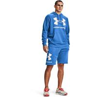 Herenhoodie Under Armour Rival Blauw Maat S - thumbnail