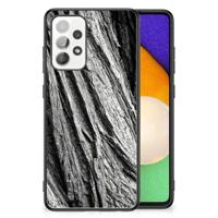 Houten Print Telefoonhoesje Samsung Galaxy A52 | A52s (5G/4G) Boomschors Grijs - thumbnail