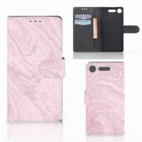 Sony Xperia XZ1 | Bookcase | Marble Pink - Origineel Cadeau Vriendin - thumbnail