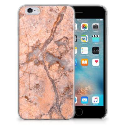 Apple iPhone 6 | 6s | TPU | Siliconen hoesje | Marmer Oranje