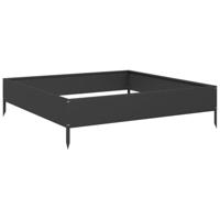VidaXL Plantenbak verhoogd 100x100x26 cm staal zwart - thumbnail