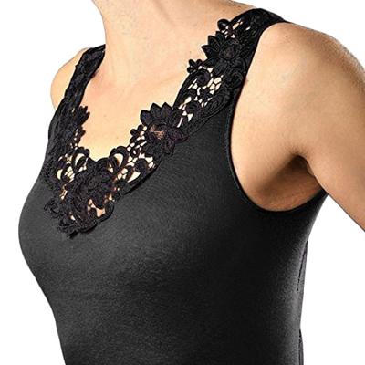 Toker Hemdje met kant, breed bandje 228/1 Kanten dames onderhemd - 100% katoenen ondergoed