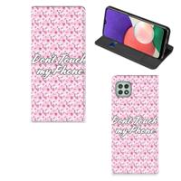 Samsung Galaxy A22 5G Design Case Flowers Pink DTMP - thumbnail