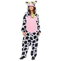 Koe Onesie Met Capuchon Plush Volwassenen - thumbnail