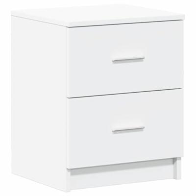 Nachtkastje met 2 lades 40x36x50 cm wit