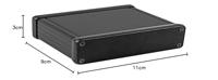 Hammond Electronics 1455L801BK Universele behuizing 80 x 103 x 31 Aluminium Geëxtrudeerd Zwart (geëloxeerd) 1 stuk(s) - thumbnail