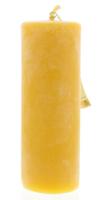 Glad afgewerkte bijenwas stompkaars Ø4.8 x 14 cm - 1 kaars - thumbnail