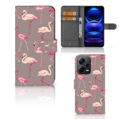 Xiaomi Poco X5 Pro | Note 12 Pro 5G | Telefoonhoesje | Met pasjeshouder | Flamingo