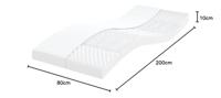 Schuimmatras 7 zones hardheid 20 ILD 80x200 cm wit - thumbnail