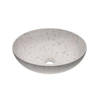 Waskom INK Convex 40 Rond 40x40x13cm Composiet Mat Wit Terrazzo - thumbnail