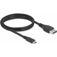 Delock 86040 USB-C-kabel DisplayPort / USB Aansluitkabel USB-C stekker, DisplayPort-stekker 1.5 m Zwart Vergulde steekcontacten, 4K UHD, Afgeschermd - thumbnail