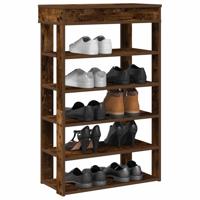 VidaXL Schoenenrek 60x30x98 cm bewerkt hout gerookt eikenkleurig - thumbnail