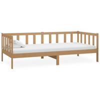 VidaXL Bedbank massief grenenhout honingbruin 90x200 cm - thumbnail