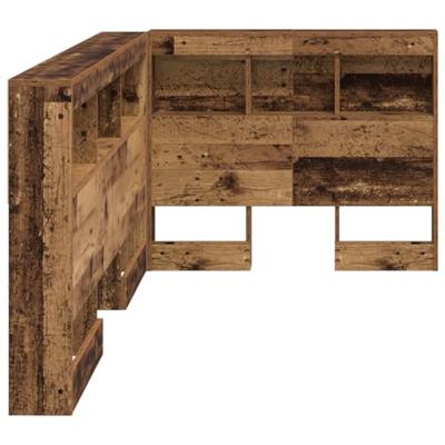 Opberghoofdbord met plank Oud hout 90 cm Bewerkt hout