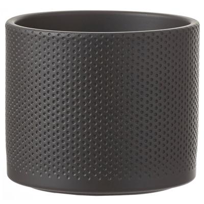 Mica Decorations era ronde pot donkergrijs relief maat in cm: 14,5 x 17,5 Mica Decorations era ronde pot donkergrijs relief maat in cm: 14,5 x 17,5