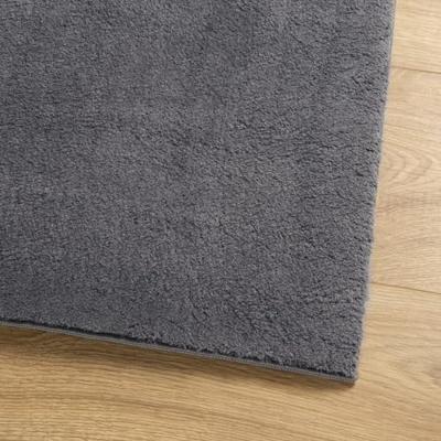 VidaXL Vloerkleed huarte laagpolig zacht wasbaar 120x120 cm antraciet