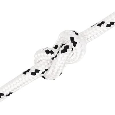 Boottouw gevlochten 12 mmx100 m polyester wit